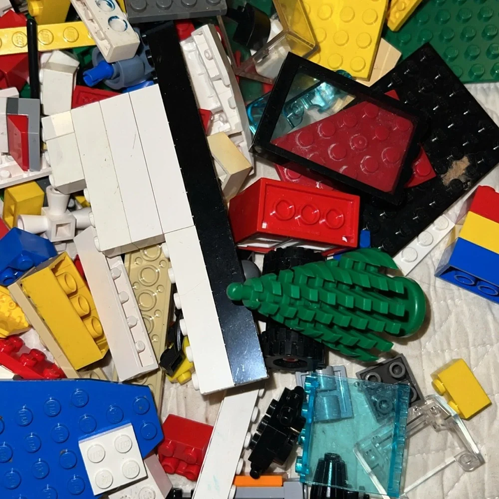 Vintage lot of legos motorcycle space doors windows more